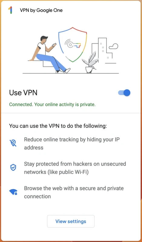 Google One VPN — Screenshot 1